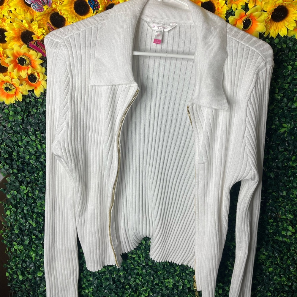 White sweater from No Boundaries